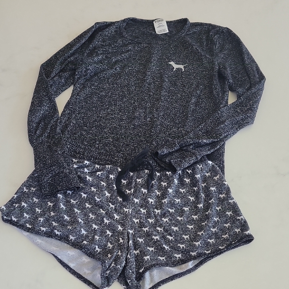 VS Pink 3 Piece Pajama Set